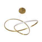 GLOBOSTAR® DEXTER 60916 Μοντέρνο Κρεμαστό Φωτιστικό Οροφής LED 90W 10080lm 300° AC 220-240V IP20 Ρυθμιζόμενο Λευκό CCT με Χειριστήριο από 2700K έως 6000K Dimmable - Lumileds SMD Chip - Χρυσό Βούρτσας - Μ73 x Π73 x Υ16cm - 3 Χρόνια Εγγύηση - Image 6