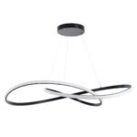 GLOBOSTAR® DEXTER 60917 Μοντέρνο Κρεμαστό Φωτιστικό Οροφής LED 120W 13440lm 300° AC 220-240V IP20 Ρυθμιζόμενο Λευκό CCT με Χειριστήριο από 2700K έως 6000K Dimmable - Lumileds SMD Chip - Μαύρο Ματ - Μ103 x Π103 x Υ22cm - 3 Χρόνια Εγγύηση - Image 3