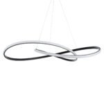 GLOBOSTAR® DEXTER 60917 Μοντέρνο Κρεμαστό Φωτιστικό Οροφής LED 120W 13440lm 300° AC 220-240V IP20 Ρυθμιζόμενο Λευκό CCT με Χειριστήριο από 2700K έως 6000K Dimmable - Lumileds SMD Chip - Μαύρο Ματ - Μ103 x Π103 x Υ22cm - 3 Χρόνια Εγγύηση - Image 4