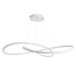 GLOBOSTAR® DEXTER 60918 Μοντέρνο Κρεμαστό Φωτιστικό Οροφής LED 120W 13440lm 300° AC 220-240V IP20 Ρυθμιζόμενο Λευκό CCT με Χειριστήριο από 2700K έως 6000K Dimmable - Lumileds SMD Chip - Λευκό Ματ - Μ103 x Π103 x Υ22cm - 3 Χρόνια Εγγύηση - Image 3