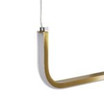 GLOBOSTAR® LINARIA DUO 60926 Μοντέρνο Κρεμαστό Φωτιστικό Οροφής LED 72W 8300lm 200° AC 220-240V IP20 Ρυθμιζόμενο Λευκό CCT με Χειριστήριο από 2700K έως 6000K Dimmable - Lumileds SMD Chip - Χρυσό Βούρτσας - Μ220 x Π4 x Υ25cm - 3 Χρόνια Εγγύηση - Image 6