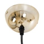 GLOBOSTAR® GLASSO 60927 Μοντέρνο Κρεμαστό Φωτιστικό Οροφής με Ντουί 1 x E27 AC 220-240V IP20 - Ασημί & Μελί - Μ27 x Π27 x Υ52cm - Image 10