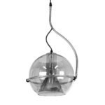 GLOBOSTAR® GLASSO 60928 Μοντέρνο Κρεμαστό Φωτιστικό Οροφής με Ντουί 1 x E27 AC 220-240V IP20 - Ασημί - Μ27 x Π27 x Υ52cm - Image 2