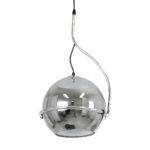 GLOBOSTAR® GLASSO 60928 Μοντέρνο Κρεμαστό Φωτιστικό Οροφής με Ντουί 1 x E27 AC 220-240V IP20 - Ασημί - Μ27 x Π27 x Υ52cm - Image 6