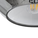 GLOBOSTAR® GLASSO 60928 Μοντέρνο Κρεμαστό Φωτιστικό Οροφής με Ντουί 1 x E27 AC 220-240V IP20 - Ασημί - Μ27 x Π27 x Υ52cm - Image 8