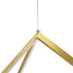 GLOBOSTAR® KIBOO 60930 Μοντέρνο Κρεμαστό Φωτιστικό Οροφής LED 36W 4150lm 360° AC 220-240V IP20 Ρυθμιζόμενο Λευκό CCT με Χειριστήριο από 2700K έως 6000K Dimmable - Lumileds SMD Chip - Χρυσό Βούρτσας - Μ40 x Π40 x Υ40cm - 3 Χρόνια Εγγύηση - Image 7