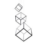 GLOBOSTAR® KIBOO-TRIO 60931 Μοντέρνο Κρεμαστό Φωτιστικό Οροφής LED 90W 10350lm 360° AC 220-240V IP20 Ρυθμιζόμενο Λευκό CCT με Χειριστήριο από 2700K έως 6000K Dimmable - Lumileds SMD Chip - Μαύρο Ματ - Μ60 x Π60 x Υ80cm - 3 Χρόνια Εγγύηση - Image 5