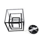 GLOBOSTAR® KIBOO-TRIO 60931 Μοντέρνο Κρεμαστό Φωτιστικό Οροφής LED 90W 10350lm 360° AC 220-240V IP20 Ρυθμιζόμενο Λευκό CCT με Χειριστήριο από 2700K έως 6000K Dimmable - Lumileds SMD Chip - Μαύρο Ματ - Μ60 x Π60 x Υ80cm - 3 Χρόνια Εγγύηση - Image 8