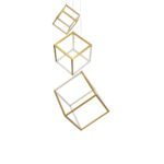 GLOBOSTAR® KIBOO-TRIO 60932 Μοντέρνο Κρεμαστό Φωτιστικό Οροφής LED 90W 10350lm 360° AC 220-240V IP20 Ρυθμιζόμενο Λευκό CCT με Χειριστήριο από 2700K έως 6000K Dimmable - Lumileds SMD Chip - Χρυσό - Μ60 x Π60 x Υ80cm - 3 Χρόνια Εγγύηση - Image 3