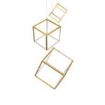 GLOBOSTAR® KIBOO-TRIO 60932 Μοντέρνο Κρεμαστό Φωτιστικό Οροφής LED 90W 10350lm 360° AC 220-240V IP20 Ρυθμιζόμενο Λευκό CCT με Χειριστήριο από 2700K έως 6000K Dimmable - Lumileds SMD Chip - Χρυσό - Μ60 x Π60 x Υ80cm - 3 Χρόνια Εγγύηση - Image 5