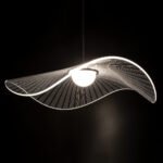 GLOBOSTAR® ACRYLICA 60975 Μοντέρνο Κρεμαστό Φωτιστικό Οροφής LED 20W 2240lm 360° AC 220-240V IP20 Ρυθμιζόμενο Λευκό CCT με On/Off 2700K/4500K/6000K - Lumileds SMD Chip - Διάφανο & Μαύρο Ματ - Μ60 x Π60 x Υ15cm - 3 Χρόνια Εγγύηση - Image 3