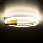 GLOBOSTAR® CINDERELLA 60978 Μοντέρνο Φωτιστικό Οροφής LED 16W 1792lm 360° AC 220-240V IP20 Ρυθμιζόμενο Λευκό CCT με On/Off 2700K/4500K/6000K - Lumileds SMD Chip - Χρυσό Βούρτσας - Μ28.5 x Π28.5 x Υ5cm - 3 Χρόνια Εγγύηση - Image 9