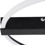 GLOBOSTAR® CINDERELLA 60980 Μοντέρνο Φωτιστικό Οροφής LED 30W 3360lm 360° AC 220-240V IP20 Ρυθμιζόμενο Λευκό CCT με Χειριστήριο από 2700K έως 6000K Dimmable - Lumileds SMD Chip - Μαύρο Ματ - Μ50 x Π50 x Υ5cm - 3 Χρόνια Εγγύηση - Image 7