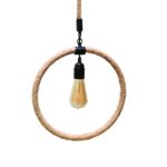 GLOBOSTAR® MALVERN 10001239 Vintage Κρεμαστό Φωτιστικό Οροφής με Ντουί 1 x E27 AC 220-240V IP20 - Μαύρο & Μπεζ - Μ34 x Π22 x Υ34cm - Image 2