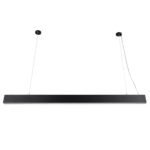 GLOBOSTAR® FELIX 61028-P Μοντέρνο Γραμμικό Κρεμαστό Φωτιστικό Οροφής LED 54W 6500lm 120° AC 220-240V IP20 Ρυθμιζόμενο Λευκό CCT με Χειριστήριο από 2700K έως 6000K Dimmable - Lumileds SMD Chip - Μαύρο Ματ - Μ120 x Π3.5 x Υ7cm - 3 Χρόνια Εγγύηση - Image 4