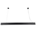 GLOBOSTAR® ORION 61030-P Μοντέρνο Γραμμικό Κρεμαστό Φωτιστικό Οροφής LED 72W 8600lm 120° AC 220-240V IP20 Ρυθμιζόμενο Λευκό CCT με Χειριστήριο από 2700K έως 6000K Dimmable - Lumileds SMD Chip - Μαύρο Ματ - Μ120 x Π5.5 x Υ7cm - 3 Χρόνια Εγγύηση - Image 4