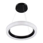 GLOBOSTAR® ARIANA 61037 Μοντέρνο Κρεμαστό Φωτιστικό Οροφής LED 55W 6376lm 120° AC 220-240V IP20 Ρυθμιζόμενο Λευκό CCT με Χειριστήριο από 2700K έως 6000K Dimmable - Lumileds SMD Chip - Μαυρό Ματ - Μ48 x Π48 x Υ6.5cm - 3 Χρόνια Εγγύηση - Image 3