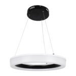 GLOBOSTAR® ARIANA 61037 Μοντέρνο Κρεμαστό Φωτιστικό Οροφής LED 55W 6376lm 120° AC 220-240V IP20 Ρυθμιζόμενο Λευκό CCT με Χειριστήριο από 2700K έως 6000K Dimmable - Lumileds SMD Chip - Μαυρό Ματ - Μ48 x Π48 x Υ6.5cm - 3 Χρόνια Εγγύηση - Image 4