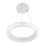 GLOBOSTAR® ARIANA 61038 Μοντέρνο Κρεμαστό Φωτιστικό Οροφής LED 55W 6376lm 120° AC 220-240V IP20 Ρυθμιζόμενο Λευκό CCT με Χειριστήριο από 2700K έως 6000K Dimmable - Lumileds SMD Chip - Λευκό Ματ - Μ48 x Π48 x Υ6.5cm - 3 Χρόνια Εγγύηση - Image 3