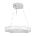 GLOBOSTAR® ARIANA 61038 Μοντέρνο Κρεμαστό Φωτιστικό Οροφής LED 55W 6376lm 120° AC 220-240V IP20 Ρυθμιζόμενο Λευκό CCT με Χειριστήριο από 2700K έως 6000K Dimmable - Lumileds SMD Chip - Λευκό Ματ - Μ48 x Π48 x Υ6.5cm - 3 Χρόνια Εγγύηση - Image 4