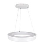 GLOBOSTAR® ARIANA 61038 Μοντέρνο Κρεμαστό Φωτιστικό Οροφής LED 55W 6376lm 120° AC 220-240V IP20 Ρυθμιζόμενο Λευκό CCT με Χειριστήριο από 2700K έως 6000K Dimmable - Lumileds SMD Chip - Λευκό Ματ - Μ48 x Π48 x Υ6.5cm - 3 Χρόνια Εγγύηση - Image 6