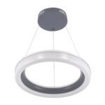 GLOBOSTAR® ARIANA 61039 Μοντέρνο Κρεμαστό Φωτιστικό Οροφής LED 55W 6376lm 120° AC 220-240V IP20 Ρυθμιζόμενο Λευκό CCT με Χειριστήριο από 2700K έως 6000K Dimmable - Lumileds SMD Chip - Γκρι - Μ48 x Π48 x Υ6.5cm - 3 Χρόνια Εγγύηση - Image 3