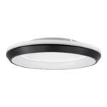 GLOBOSTAR® MELINA 61040 Μοντέρνο Φωτιστικό Οροφής LED 55W 6376lm 120° AC 220-240V IP20 Ρυθμιζόμενο Λευκό CCT με Χειριστήριο από 2700K έως 6000K Dimmable - Lumileds SMD Chip - Μαύρο Ματ - Μ48 x Π48 x Υ9cm - 3 Χρόνια Εγγύηση - Image 4