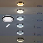 GLOBOSTAR® MELINA 61042 Μοντέρνο Φωτιστικό Οροφής LED 55W 6376lm 120° AC 220-240V IP20 Ρυθμιζόμενο Λευκό CCT με Χειριστήριο από 2700K έως 6000K Dimmable - Lumileds SMD Chip - Γκρι - Μ48 x Π48 x Υ9cm - 3 Χρόνια Εγγύηση - Image 12