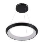 GLOBOSTAR® MELINA 61043 Μοντέρνο Κρεμαστό Φωτιστικό Οροφής LED 55W 6376lm 120° AC 220-240V IP20 Ρυθμιζόμενο Λευκό CCT με Χειριστήριο από 2700K έως 6000K Dimmable - Lumileds SMD Chip - Μαύρο Ματ - Μ48 x Π48 x Υ6.5cm - 3 Χρόνια Εγγύηση - Image 3