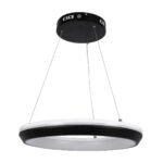 GLOBOSTAR® MELINA 61043 Μοντέρνο Κρεμαστό Φωτιστικό Οροφής LED 55W 6376lm 120° AC 220-240V IP20 Ρυθμιζόμενο Λευκό CCT με Χειριστήριο από 2700K έως 6000K Dimmable - Lumileds SMD Chip - Μαύρο Ματ - Μ48 x Π48 x Υ6.5cm - 3 Χρόνια Εγγύηση - Image 4