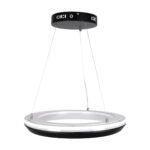 GLOBOSTAR® MELINA 61043 Μοντέρνο Κρεμαστό Φωτιστικό Οροφής LED 55W 6376lm 120° AC 220-240V IP20 Ρυθμιζόμενο Λευκό CCT με Χειριστήριο από 2700K έως 6000K Dimmable - Lumileds SMD Chip - Μαύρο Ματ - Μ48 x Π48 x Υ6.5cm - 3 Χρόνια Εγγύηση - Image 6