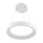 GLOBOSTAR® MELINA 61044 Μοντέρνο Κρεμαστό Φωτιστικό Οροφής LED 55W 6376lm 120° AC 220-240V IP20 Ρυθμιζόμενο Λευκό CCT με Χειριστήριο από 2700K έως 6000K Dimmable - Lumileds SMD Chip - Λευκό Ματ - Μ48 x Π48 x Υ6.5cm - 3 Χρόνια Εγγύηση - Image 3