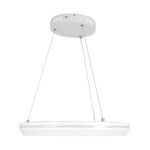 GLOBOSTAR® MELINA 61044 Μοντέρνο Κρεμαστό Φωτιστικό Οροφής LED 55W 6376lm 120° AC 220-240V IP20 Ρυθμιζόμενο Λευκό CCT με Χειριστήριο από 2700K έως 6000K Dimmable - Lumileds SMD Chip - Λευκό Ματ - Μ48 x Π48 x Υ6.5cm - 3 Χρόνια Εγγύηση - Image 5