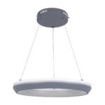 GLOBOSTAR® MELINA 61045 Μοντέρνο Κρεμαστό Φωτιστικό Οροφής LED 55W 6376lm 120° AC 220-240V IP20 Ρυθμιζόμενο Λευκό CCT με Χειριστήριο από 2700K έως 6000K Dimmable - Lumileds SMD Chip - Γκρι & Λευκό - Μ48 x Π48 x Υ6.5cm - 3 Χρόνια Εγγύηση - Image 4