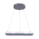 GLOBOSTAR® MELINA 61045 Μοντέρνο Κρεμαστό Φωτιστικό Οροφής LED 55W 6376lm 120° AC 220-240V IP20 Ρυθμιζόμενο Λευκό CCT με Χειριστήριο από 2700K έως 6000K Dimmable - Lumileds SMD Chip - Γκρι & Λευκό - Μ48 x Π48 x Υ6.5cm - 3 Χρόνια Εγγύηση - Image 5