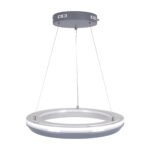 GLOBOSTAR® MELINA 61045 Μοντέρνο Κρεμαστό Φωτιστικό Οροφής LED 55W 6376lm 120° AC 220-240V IP20 Ρυθμιζόμενο Λευκό CCT με Χειριστήριο από 2700K έως 6000K Dimmable - Lumileds SMD Chip - Γκρι & Λευκό - Μ48 x Π48 x Υ6.5cm - 3 Χρόνια Εγγύηση - Image 6