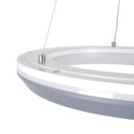 GLOBOSTAR® MELINA 61045 Μοντέρνο Κρεμαστό Φωτιστικό Οροφής LED 55W 6376lm 120° AC 220-240V IP20 Ρυθμιζόμενο Λευκό CCT με Χειριστήριο από 2700K έως 6000K Dimmable - Lumileds SMD Chip - Γκρι & Λευκό - Μ48 x Π48 x Υ6.5cm - 3 Χρόνια Εγγύηση - Image 7