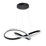 GLOBOSTAR® DEXTER 61049 Μοντέρνο Κρεμαστό Φωτιστικό Οροφής LED 72W 8064lm 300° AC 220-240V IP20 Ρυθμιζόμενο Λευκό CCT με Χειριστήριο από 2700K έως 6000K Dimmable - Lumileds SMD Chip - Μαύρο Ματ - Μ56 x Π56 x Υ14cm - 3 Χρόνια Εγγύηση - Image 3