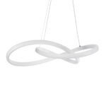 GLOBOSTAR® DEXTER 61050 Μοντέρνο Κρεμαστό Φωτιστικό Οροφής LED 72W 8064lm 300° AC 220-240V IP20 Ρυθμιζόμενο Λευκό CCT με Χειριστήριο από 2700K έως 6000K Dimmable - Lumileds SMD Chip - Λευκό Ματ - Μ56 x Π56 x Υ14cm - 3 Χρόνια Εγγύηση - Image 4