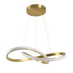 GLOBOSTAR® DEXTER 61051 Μοντέρνο Κρεμαστό Φωτιστικό Οροφής LED 72W 8064lm 300° AC 220-240V IP20 Ρυθμιζόμενο Λευκό CCT με Χειριστήριο από 2700K έως 6000K Dimmable - Lumileds SMD Chip - Χρυσό Βούρτσας - Μ56 x Π56 x Υ14cm - 3 Χρόνια Εγγύηση - Image 3