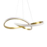 GLOBOSTAR® DEXTER 61051 Μοντέρνο Κρεμαστό Φωτιστικό Οροφής LED 72W 8064lm 300° AC 220-240V IP20 Ρυθμιζόμενο Λευκό CCT με Χειριστήριο από 2700K έως 6000K Dimmable - Lumileds SMD Chip - Χρυσό Βούρτσας - Μ56 x Π56 x Υ14cm - 3 Χρόνια Εγγύηση - Image 4