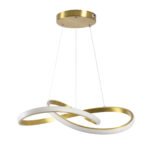 GLOBOSTAR® DEXTER 61051 Μοντέρνο Κρεμαστό Φωτιστικό Οροφής LED 72W 8064lm 300° AC 220-240V IP20 Ρυθμιζόμενο Λευκό CCT με Χειριστήριο από 2700K έως 6000K Dimmable - Lumileds SMD Chip - Χρυσό Βούρτσας - Μ56 x Π56 x Υ14cm - 3 Χρόνια Εγγύηση - Image 5