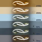 GLOBOSTAR® DEXTER 61051 Μοντέρνο Κρεμαστό Φωτιστικό Οροφής LED 72W 8064lm 300° AC 220-240V IP20 Ρυθμιζόμενο Λευκό CCT με Χειριστήριο από 2700K έως 6000K Dimmable - Lumileds SMD Chip - Χρυσό Βούρτσας - Μ56 x Π56 x Υ14cm - 3 Χρόνια Εγγύηση - Image 10