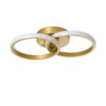 GLOBOSTAR® CORA 61060 Μοντέρνο Φωτιστικό Οροφής LED 18W 2160lm 300° AC 220-240V IP20 Ρυθμιζόμενο Λευκό CCT με On/Off 2700K/4500K/6000K - Lumileds SMD Chip - Χρυσό Βούρτσας - Μ36 x Π20.5 x Υ7cm - 3 Χρόνια Εγγύηση - Image 3