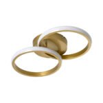 GLOBOSTAR® CORA 61060 Μοντέρνο Φωτιστικό Οροφής LED 18W 2160lm 300° AC 220-240V IP20 Ρυθμιζόμενο Λευκό CCT με On/Off 2700K/4500K/6000K - Lumileds SMD Chip - Χρυσό Βούρτσας - Μ36 x Π20.5 x Υ7cm - 3 Χρόνια Εγγύηση - Image 4