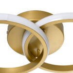 GLOBOSTAR® CORA 61060 Μοντέρνο Φωτιστικό Οροφής LED 18W 2160lm 300° AC 220-240V IP20 Ρυθμιζόμενο Λευκό CCT με On/Off 2700K/4500K/6000K - Lumileds SMD Chip - Χρυσό Βούρτσας - Μ36 x Π20.5 x Υ7cm - 3 Χρόνια Εγγύηση - Image 5