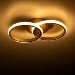 GLOBOSTAR® CORA 61060 Μοντέρνο Φωτιστικό Οροφής LED 18W 2160lm 300° AC 220-240V IP20 Ρυθμιζόμενο Λευκό CCT με On/Off 2700K/4500K/6000K - Lumileds SMD Chip - Χρυσό Βούρτσας - Μ36 x Π20.5 x Υ7cm - 3 Χρόνια Εγγύηση - Image 6