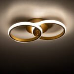 GLOBOSTAR® CORA 61060 Μοντέρνο Φωτιστικό Οροφής LED 18W 2160lm 300° AC 220-240V IP20 Ρυθμιζόμενο Λευκό CCT με On/Off 2700K/4500K/6000K - Lumileds SMD Chip - Χρυσό Βούρτσας - Μ36 x Π20.5 x Υ7cm - 3 Χρόνια Εγγύηση - Image 7