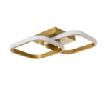 GLOBOSTAR® NORA 61063 Μοντέρνο Φωτιστικό Οροφής LED 22W 2640lm 300° AC 220-240V IP20 Ρυθμιζόμενο Λευκό CCT με On/Off 2700K/4500K/6000K - Lumileds SMD Chip - Χρυσό Βούρτσας - Μ40 x Π24 x Υ7cm - 3 Χρόνια Εγγύηση - Image 3