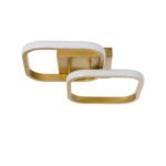 GLOBOSTAR® NORA 61063 Μοντέρνο Φωτιστικό Οροφής LED 22W 2640lm 300° AC 220-240V IP20 Ρυθμιζόμενο Λευκό CCT με On/Off 2700K/4500K/6000K - Lumileds SMD Chip - Χρυσό Βούρτσας - Μ40 x Π24 x Υ7cm - 3 Χρόνια Εγγύηση - Image 4